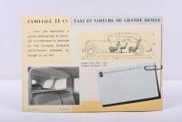 CITROEN: An original 1954 'CITROEN - LA FAMILIALE 11 CV' four page sales brochure. French text - 3
