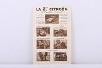 CITROEN: An original 1949&nbsp;'LA 2 CV. CITROEN a Traction Avant' four page sales brochure