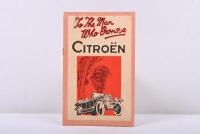 CITROEN: An Australian, Vacuum Oil Compnay Pty.Ltd&nbsp;issued, 'CITROEN 7.5, 11.4 h.p. and Caddy Models' lubrication booklet