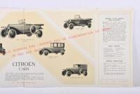 CITROEN: An original and early 'THE 10 HP CITROEN' fold out sales brochure - 3