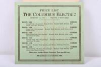 COLUMBUS: Three COLUMBUS ELECTRIC items of literature from 1912 - 6