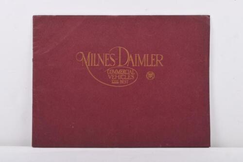 DAIMLER MERCEDES: A rare early 1900's Daimler Mercedes brochure. Issued by MILNES-DAIMLER-MERCEDES LTD OF LONDON