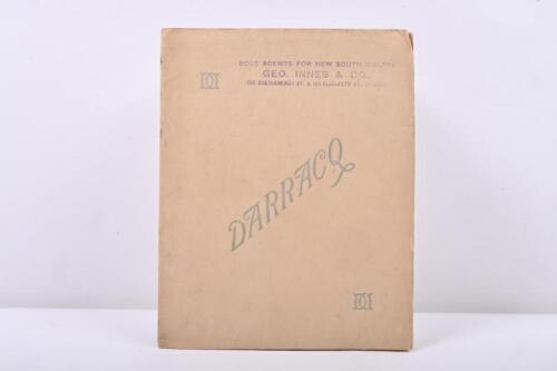 DARRACQ: A 1911 DARRACQ CARS Advance Catalogue. SOLE AGENTS FOR NEW SOUTH WALES: GEO. INNES & CO., dealer stamps