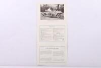 DARRACQ: A 1913 'BRIEF SPECIFICATION OF THE 1913 10 H.P. 4-cylinder DARRACQ (TYPE L13) three fold brochure - 2