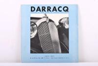 DARRACQ: A 1930'S&nbsp;DARRACQ model range four&nbsp;fold sheet