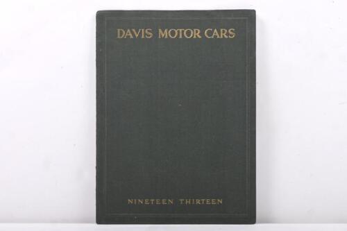 DAVIS MOTOR CARS: A 1913 DAVIS MOTOR CARS sales brochure