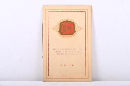 DELAHAYE: An original 1912 Delahaye model range sales brochure