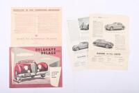 DELAHAYE: An original 1951 'DELAHAYE DELAGE&nbsp;GFA' four page colour sales brochure
