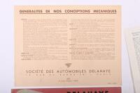 DELAHAYE: An original 1951 'DELAHAYE DELAGE&nbsp;GFA' four page colour sales brochure - 3