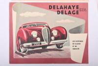 DELAHAYE: An original 1951 'DELAHAYE DELAGE&nbsp;GFA' four page colour sales brochure - 4