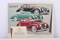 DELAHAYE: An original 1951 'DELAHAYE DELAGE&nbsp;GFA' four page colour sales brochure - 6