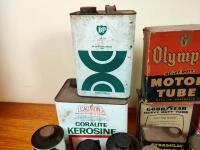 GARAGENALIA: A collection of garagenalia including tins, bottles and boxes - 7