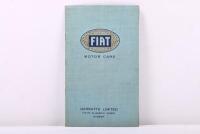 FIAT: An Australian issued,&nbsp;1924 twelve page FIAT MOTOR CARS model range brochure as prepared for GARRATTS LIMITED, Sydney - 2