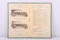 FIAT: An Australian issued,&nbsp;1924 twelve page FIAT MOTOR CARS model range brochure as prepared for GARRATTS LIMITED, Sydney - 3
