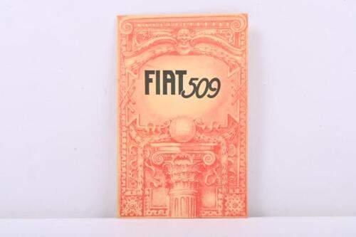 FIAT: A 1926 FIAT 509 model range brochure (N. 1694)