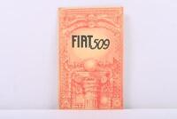 FIAT: A 1926&nbsp;FIAT 509 model range brochure (N. 1694)