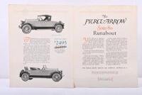 PIERCE-ARROW: A circa 1927 'Presenting the PIERCE-ARROW Series 80 - Runabout' four page sales brochure - 2