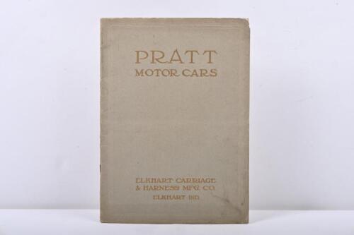 PRATT: A 1913 'PRATT MOTOR CARS' model catalogue
