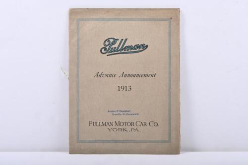 210 · PULLMAN: A 1913 'Pullman - Advance Announcement' catalogue