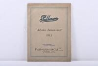PULLMAN: A 1913 'Pullman - Advance Announcement' catalogue