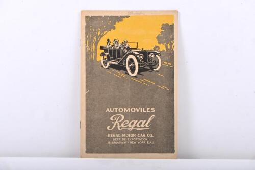 REGAL: A 1913 'AUTOMOBILES Regal' model range sales brochure