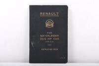 RENAULT: An original 'RENAULT - THE SIX-CYLINDER 26.9 HP CAR (TYPE M.G.) INSTRUCTION BOOK (I.B. 59)