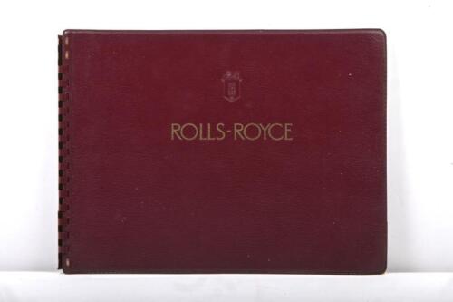 ROLLS-ROYCE: A 1950's Rolls-Royce Silver Cloud sales brochure
