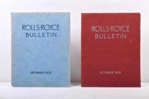 ROLLS-ROYCE: Two individual issues of 'The Rolls-Royce Bulletin'. October 1930, December 1935 issues