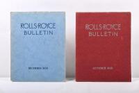 ROLLS-ROYCE: Two&nbsp;individual issues of&nbsp;'The Rolls-Royce Bulletin'. October 1930, December 1935 issues