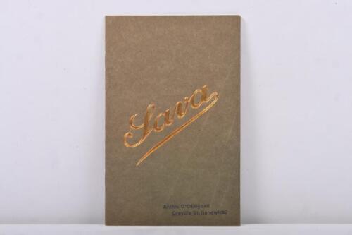 SAVA: A 1912 S.A.V.A. AUTOMOBILES sales brochure