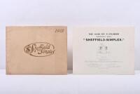 SHEFFIELD: A Sheffield Simplex range brochure for 1912. Separate 'THE 14-20 H.P. 4 CYLINDER SCIENTIFICALLY SIMPLE "SHEFFIELD-SIMPLEX" four page brochure