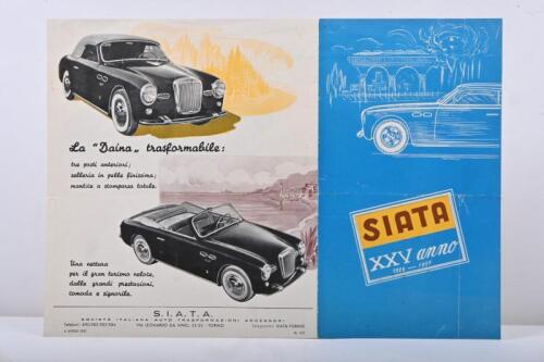 229 · SIATA: A 1951 SIATA XXV anno (1926 - 1951) sales brochure (N. 122)