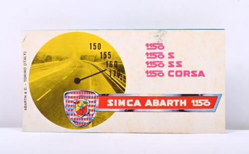 233 · SIMCA: A 1960s SIMCA ABARTH 1150 sales brochure
