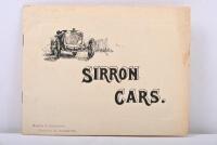SIRRON CARS: A CIRCA 1911 'SIRRON CARS' sales brochure - 6