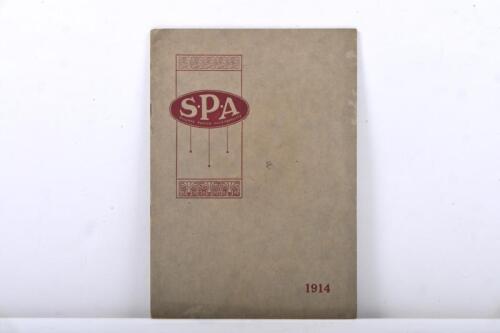 236 · S.P.A: A 1914 S.P.A model range sales brochure