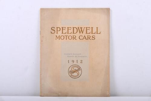 Speedwell Motor Cars: A 1912 'Speedwell Motor Cars' Sales Brochure