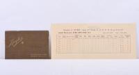 SPYKER:&nbsp;A SPYKER 20 H.P. SALES BROCHURE, 1913. Separate Particulars of "SPYKER" Chassis card sheet