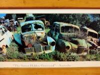 HOLDEN: A large framed panoramic Australiana image of the 'Secret Holden Graveyard' - 3