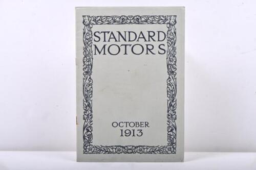 STANDARD: A Limited Edition, facsimile of 'OCTOBER 1913 STANDARD MOTORS', 1914 model range sales brochure. Numbered '93' of 300 copies