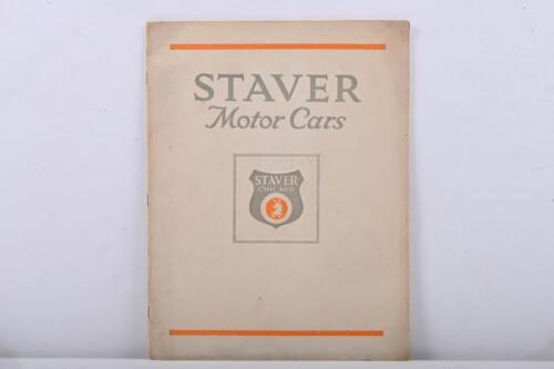 STAVER: A 1913 STAVER MOTOR CARS, STAVER Chicago model range catalogue