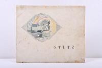 STUTZ: An original 'The Low-Weighted Stutz' sales brochure. Circa 1928