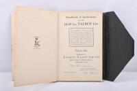 TALBOT: A May, 1929, Fourth Edition 'THE INVINCIBLE TALBOT SIX-CYLINDER "FOURTEEN-FORTY-FIVE" Handbook of Instructions - 3