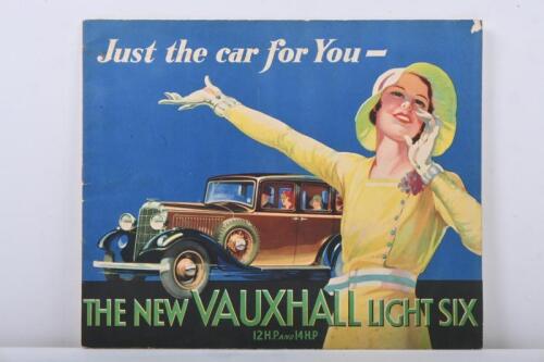 263 · VAUXHALL: A circa 1930's Vauxhall Light Six 12 H.P AND 14 H.P sales brochure
