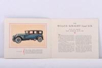 WILLYS KNIGHT: A 1927&nbsp;'THE WILLYS KNIGHT GREAT SIX' model range sales brochure - 2