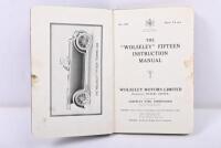 WOLSELEY: A 1923 second edition 'INSTRUCTION MANUAL FOR THE "WOLSELEY" FIFTEEN (No. 671) - 2