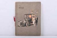 FIAT: A circa 1911, 1912 'The FIAT' model range brochure for the 15/20 H.P. FIAT