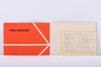 FIAT: A circa 1960's first edition 'FIAT ABARTH 850 T.C' Technical Characteristics booklet. Italian text. One of 5000 copies - 2