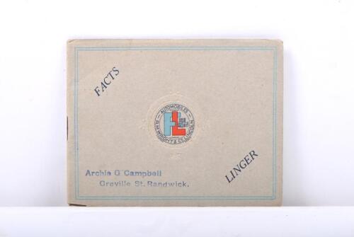 F.L: A 1910 F.L FACTS booklet for the 12-16 H.P. "F.L" Chassis