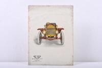 G.J.G: An original 1911 G.J.G MOTOR CAR COMPANY model range catalogue