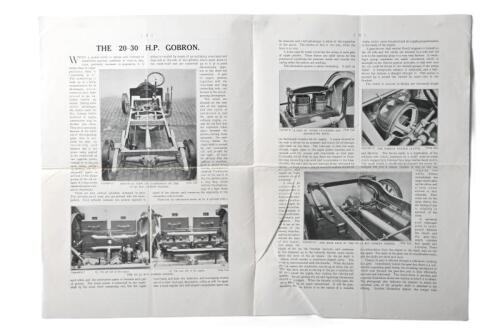 GOBRON: A June 1911 'Gobron Cars' sales brochure